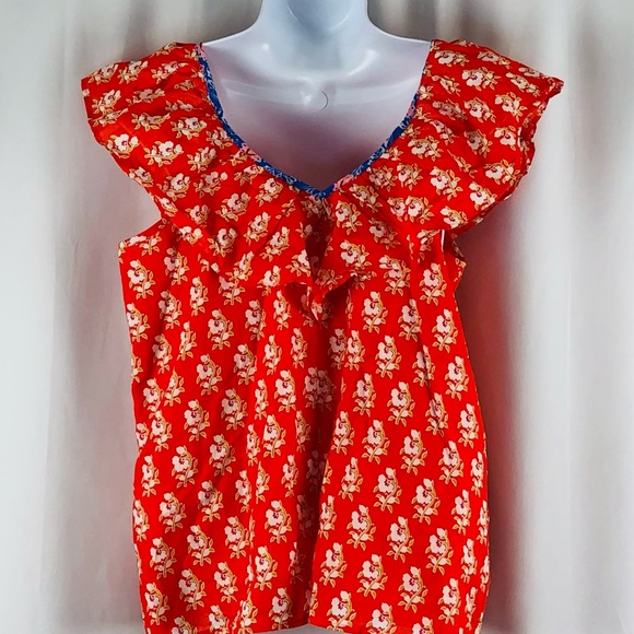 J.Crew Cotton ruffle neckline sleeveless NWT top S - Picture 7 of 14